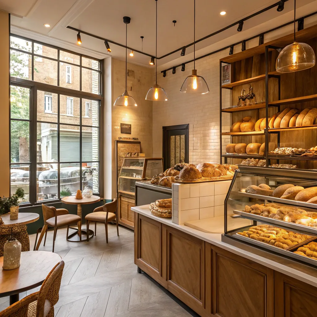 Cozy interior of our bakery